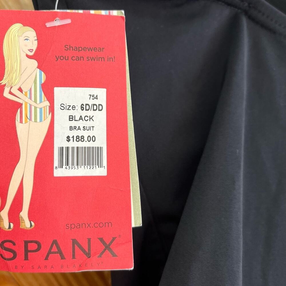 Spanx Bra-llelujah! One-Piece Underwire Swimsuit Black 6D/DD - Picture 9 of 10